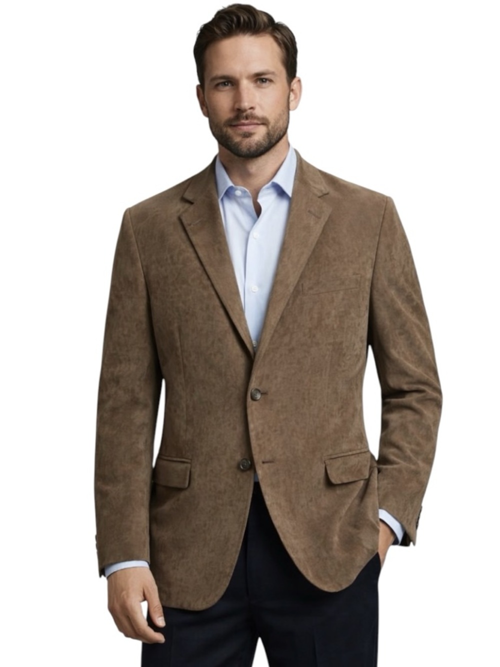 Phat Farm Brown Corduroy Sport Coat Men’s Size 50 L Two Button Blazer